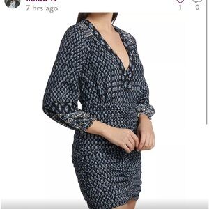 Veronica Beard Black and White Geometric Midi Dress